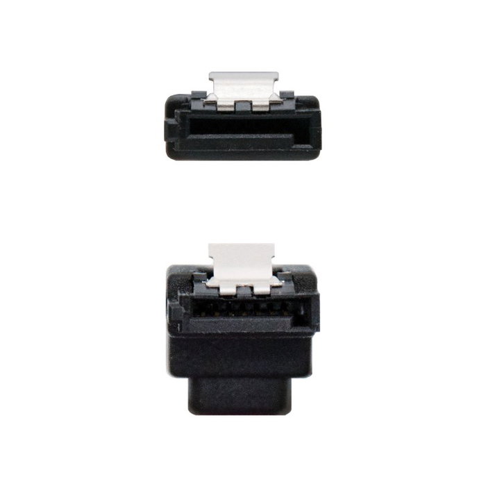 Nanocable Cable de datos SATA acodado con anclajes 0,5m Rojo